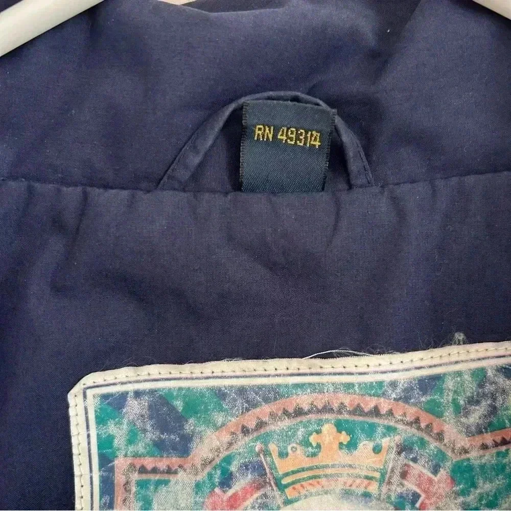 VTG 90s Y2K Crown Cruise Lines Green Collar Zip Up Pocket Coat Jacket Men XL